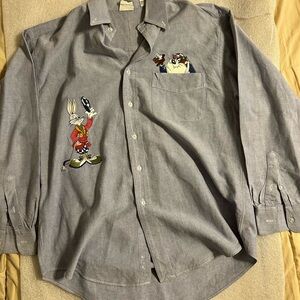 ACME Gray Men's Shirt with Cartoon Characters